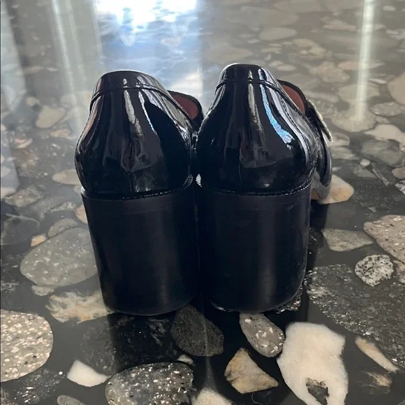 Kate Spade Black Patent Leather Flats with Bow - Picture 3 of 5